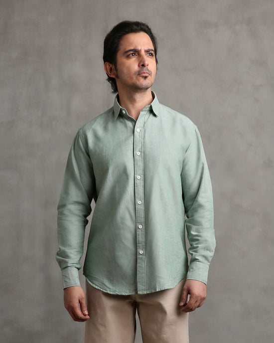 Olive Oxford Shirt