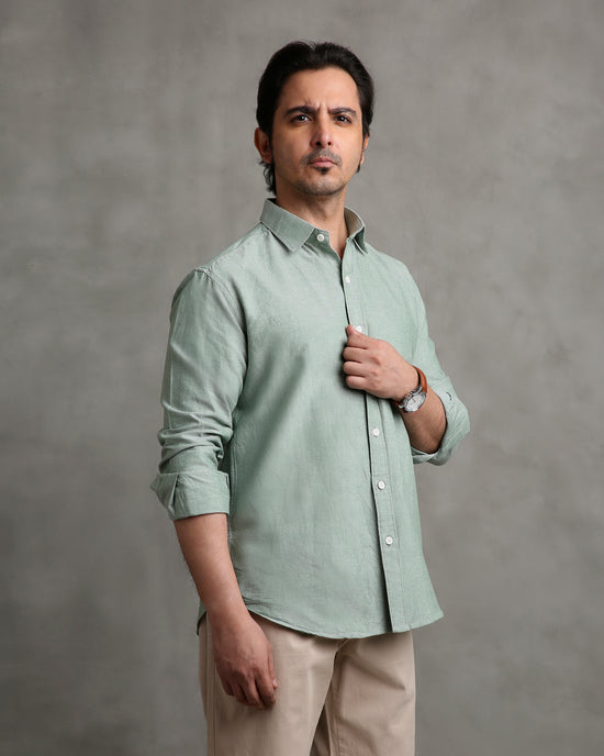 Olive Oxford Shirt