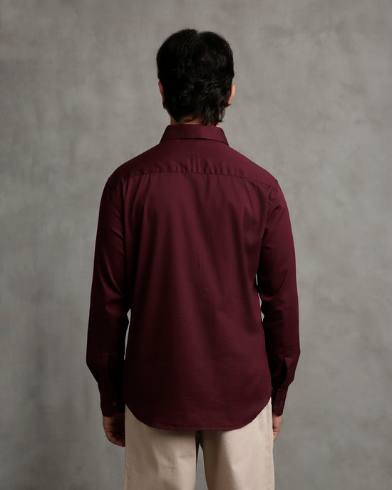 Maroon Twill Shirt
