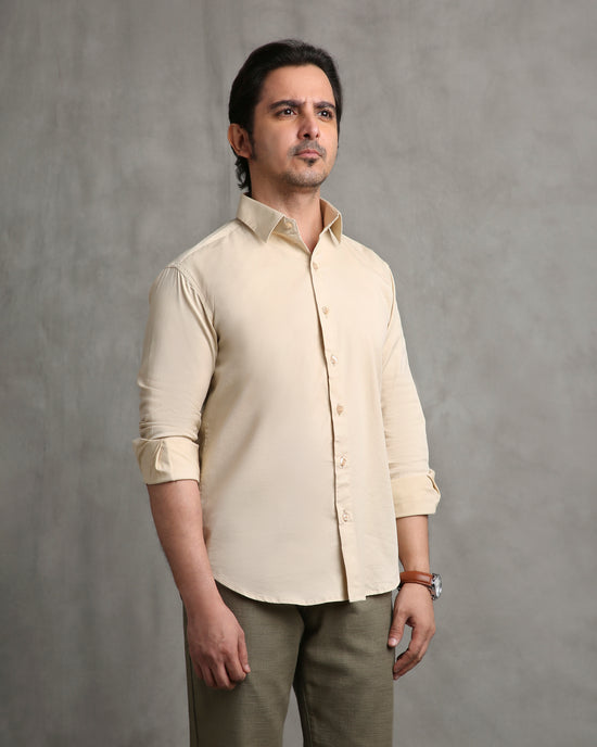 Beige Twill Shirt