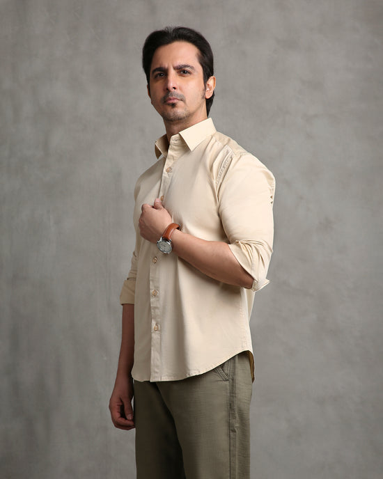 Beige Twill Shirt