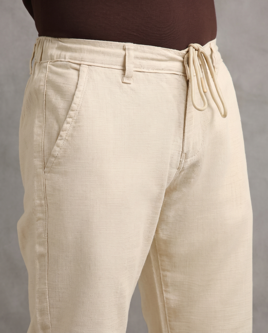 Beige Linen Pants