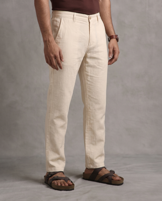 Beige Linen Pants