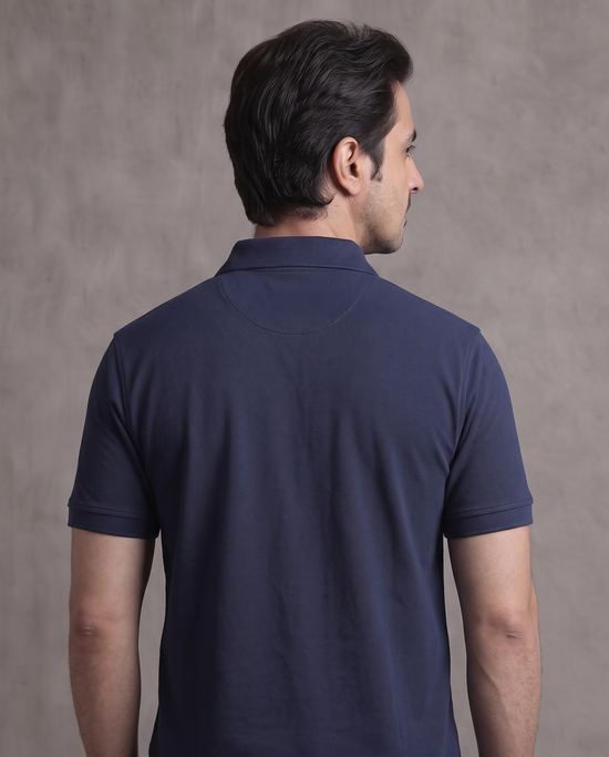 Navy Pique Polo