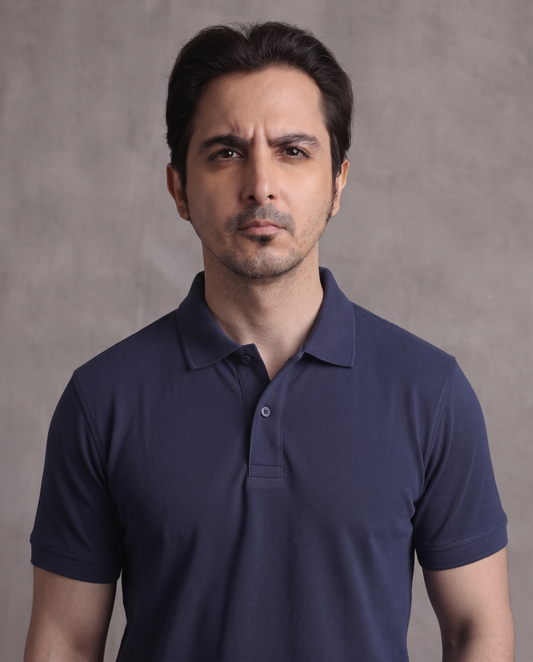 Navy Pique Polo