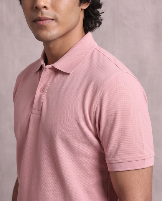Blush Pique Polo