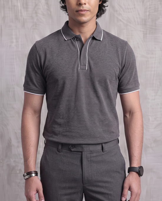 Charcoal Slacket Polo