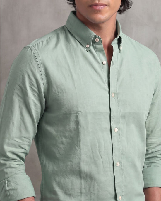Olive Oxford Shirt