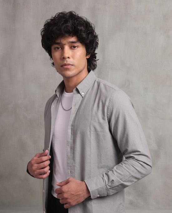 Grey Oxford Shirt