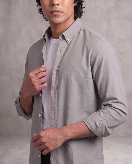 Grey Oxford Shirt