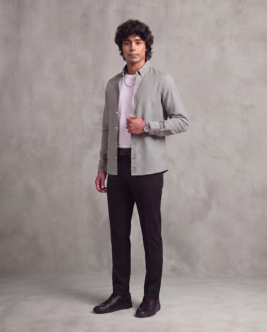 Grey Oxford Shirt