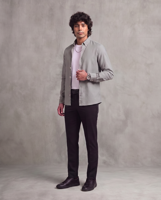 Grey Oxford Shirt
