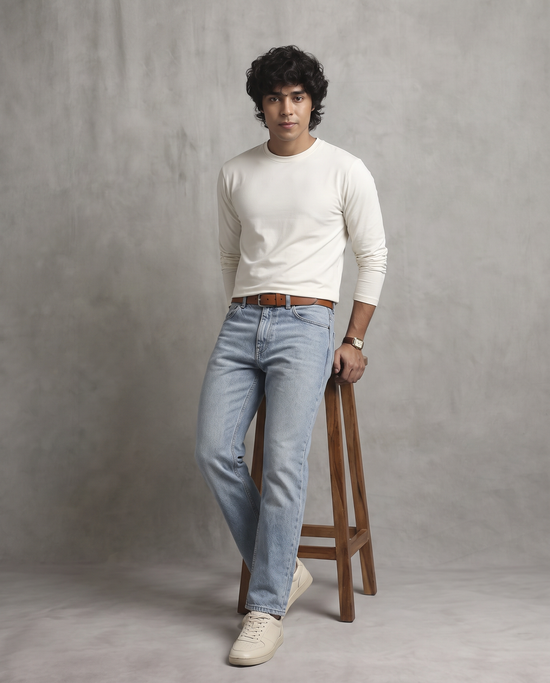 White Heavyweight Full Sleeve T-Shirt
