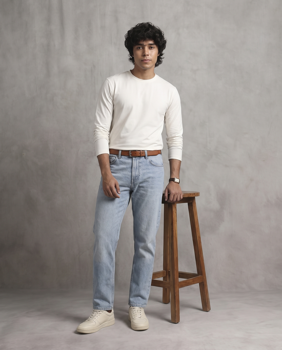 White Heavyweight Full Sleeve T-Shirt