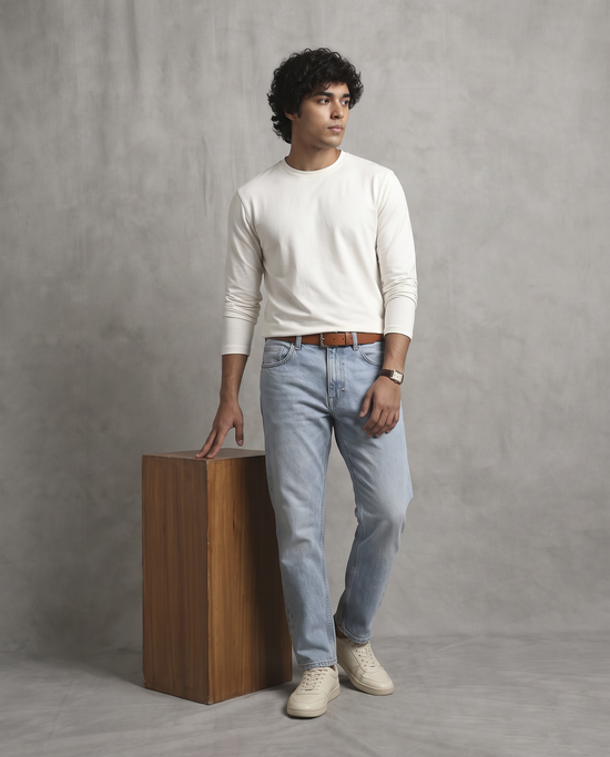 White Heavyweight Full Sleeve T-Shirt