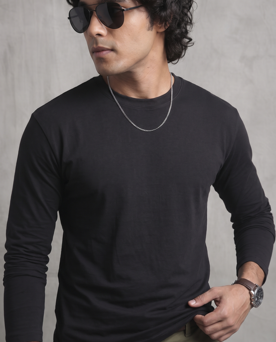 Black Heavyweight Full Sleeve T-Shirt