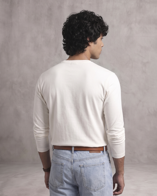 White Heavyweight Full Sleeve T-Shirt