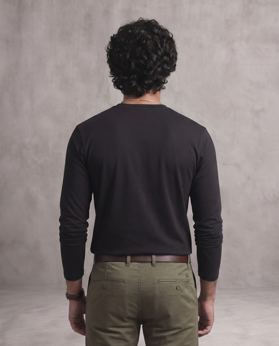 Black Heavyweight Full Sleeve T-Shirt