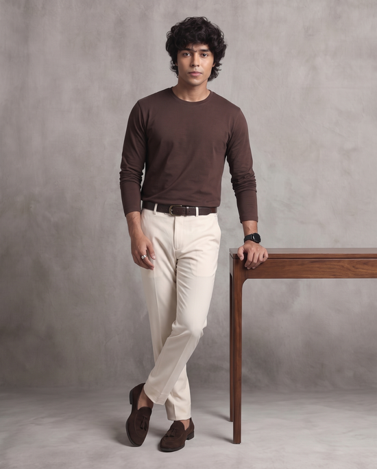 Brown Heavyweight Full Sleeve T-Shirt