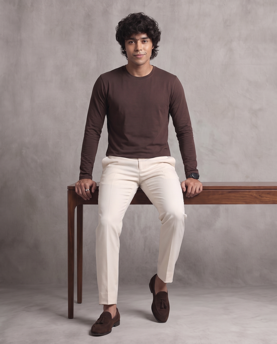 Brown Heavyweight Full Sleeve T-Shirt
