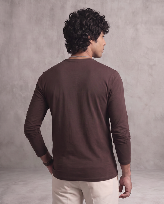 Brown Heavyweight Full Sleeve T-Shirt