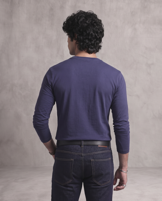Blue Full Sleeve Henley
