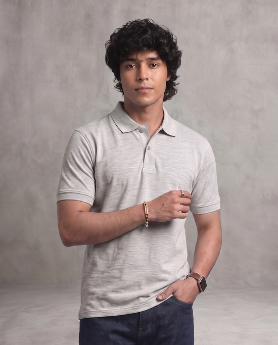 Ecru Pique Polo
