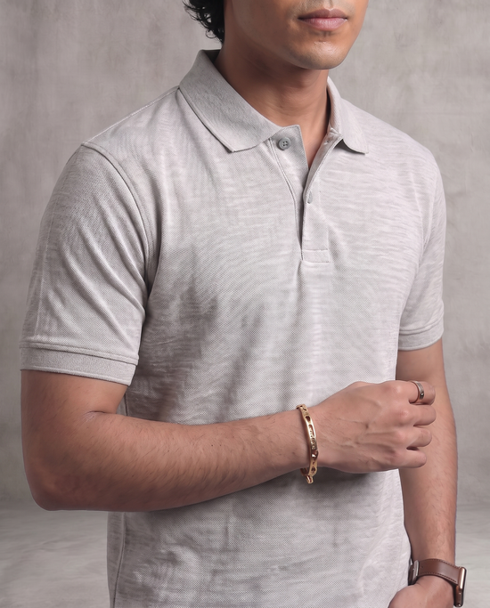 Ecru Pique Polo