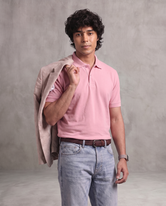 Blush Pique Polo