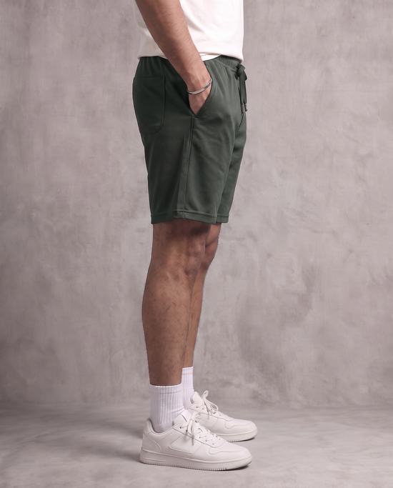 Olive Relaxed Fit Shorts