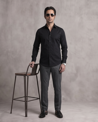 Black Slim Fit Shirt