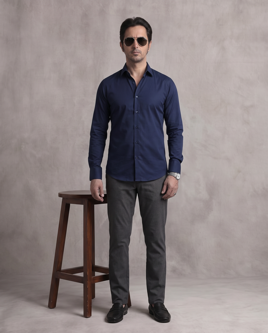 Navy Slim Fit Shirt