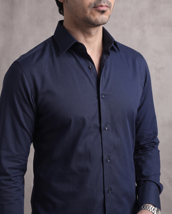 Navy Slim Fit Shirt