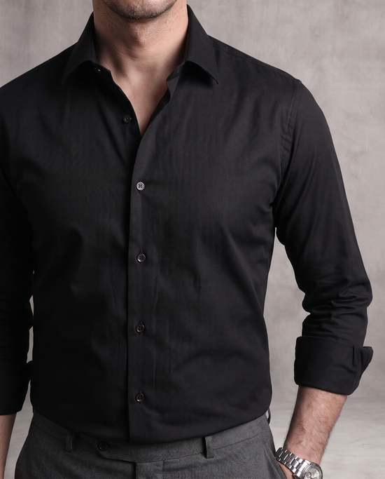 Black Slim Fit Shirt