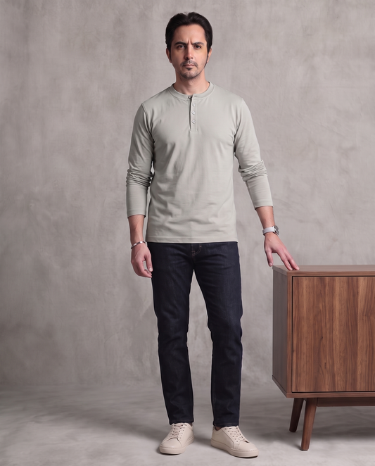 Stone Full Sleeve Henley