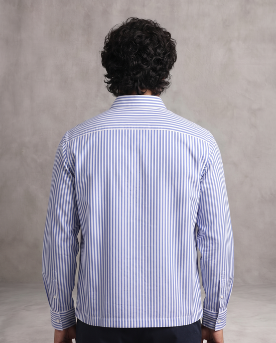 Blue Stripe Boxy Shirt