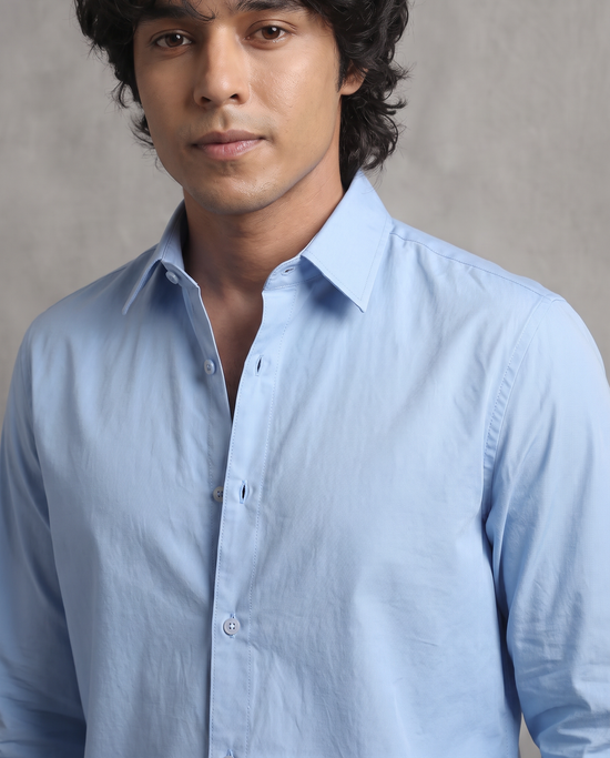 Sky Blue Boxy Shirt