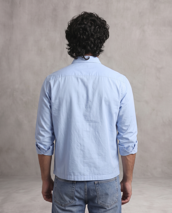 Sky Blue Boxy Shirt