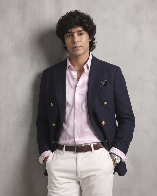 Pink Thin Stripe Oxford Shirt