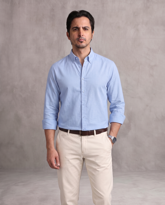 Powder Blue Oxford Shirt