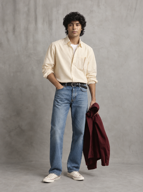 Beige Corduroy Shirt