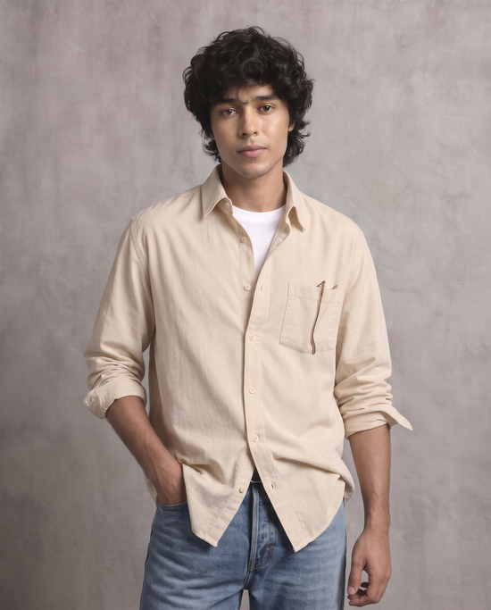 Beige Corduroy Shirt