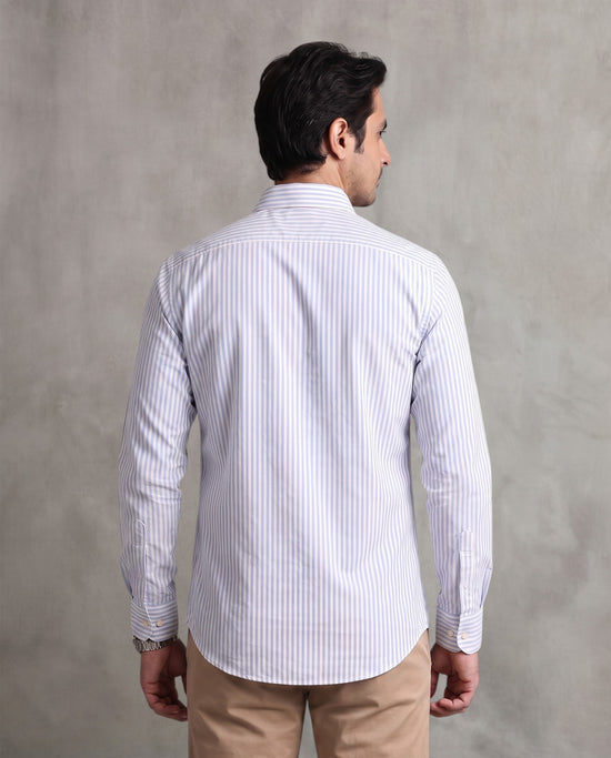 Blue Thin Stripe Oxford Shirt