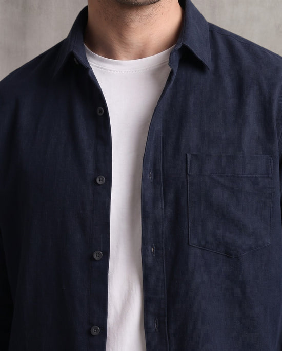 Navy Corduroy Shirt