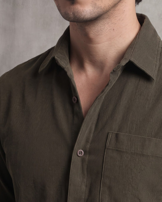 Olive Corduroy Shirt